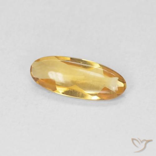 0.68캐럿 천연 Medium Light-Golden 황수정, 타원형, 투명한