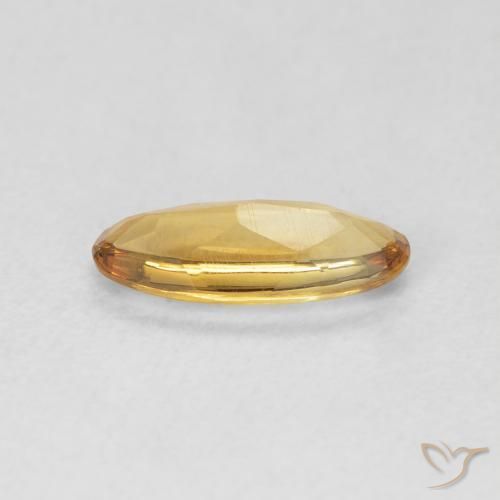 0.78캐럿 천연 Medium Light-Golden 황수정, 타원형, 투명한