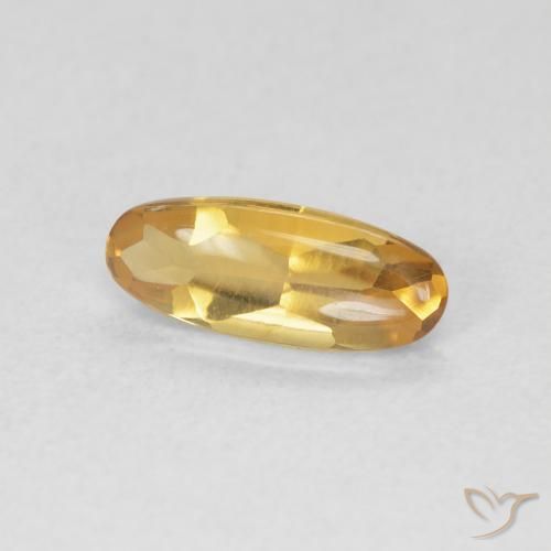 0.87캐럿 천연 Medium Light-Golden 황수정, 타원형, 투명한