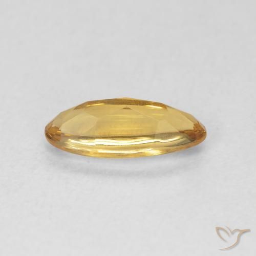 0.87캐럿 천연 Medium Light-Golden 황수정, 타원형, 투명한