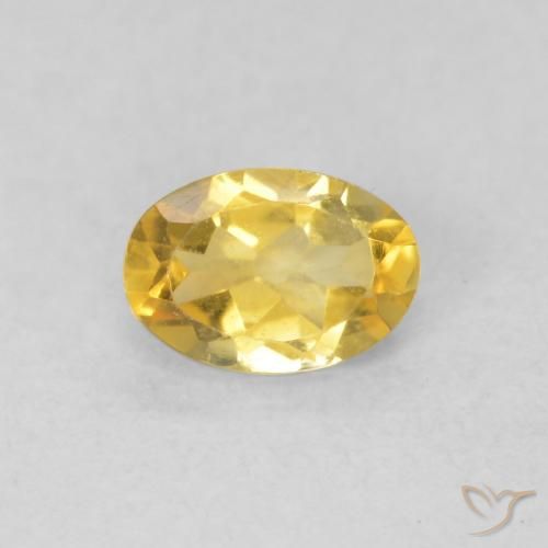0.45ct 자연스러운 미디엄 골든 황수정, 타원형, VVS-VS