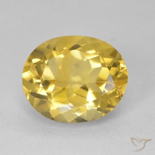 4.62ct 자연스러운 미디엄 골든 황수정, 타원형, VVS-VS