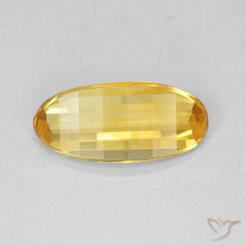 1.94ct 자연스러운 골든 오렌지 황수정, 타원형, VVS