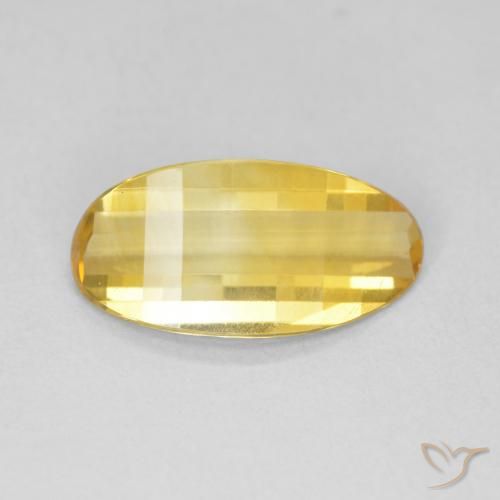 2.19ct 자연스러운 골든 오렌지 황수정, 타원형, VVS