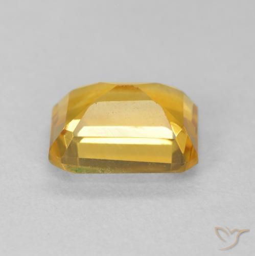 1.62캐럿 천연 Medium Light Orange-Gold 황수정, 옥타곤 / 에메랄드 컷, VVS-VS