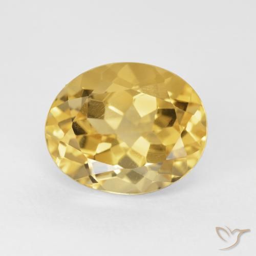 4.86ct 자연스러운 미디엄 골든 황수정, 타원형, VVS-VS