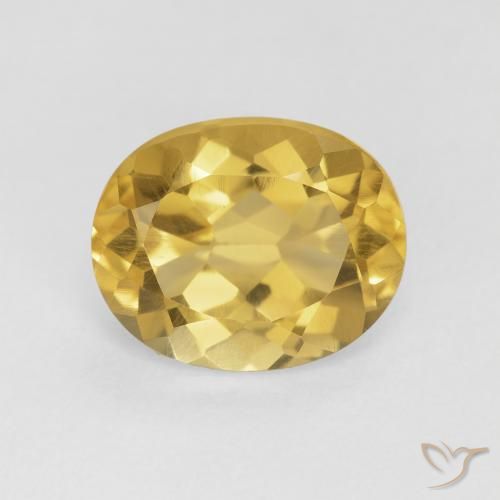 4.09ct 자연스러운 미디엄 골든 황수정, 타원형, VVS-VS