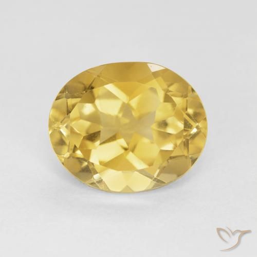 4.08ct 자연스러운 미디엄 골든 황수정, 타원형, VVS-VS