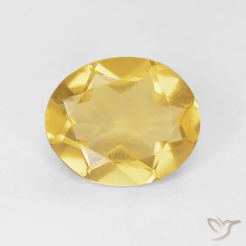 3.92ct 자연스러운 골든 오렌지 황수정, 타원형, VVS-VS