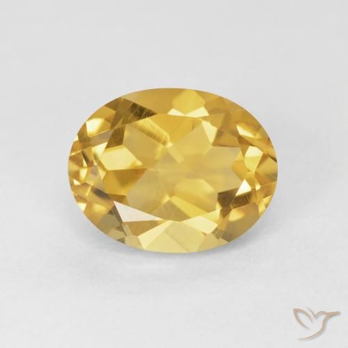 3.88ct 자연스러운 미디엄 골든 황수정, 타원형, VVS-VS