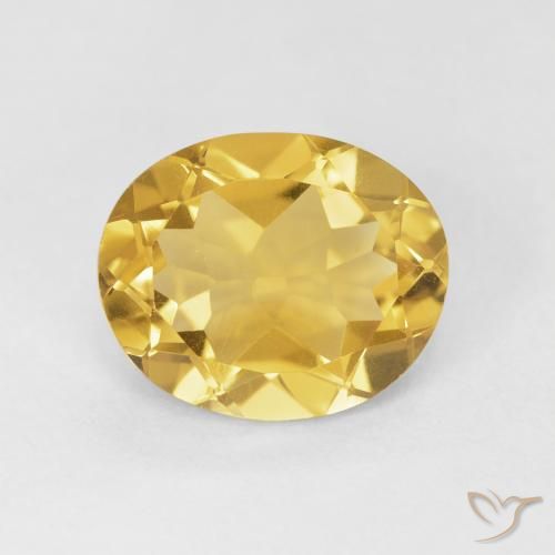 3.97ct 자연스러운 골든 오렌지 황수정, 타원형, VVS-VS