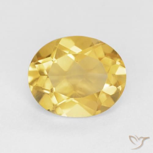 4.39ct 자연스러운 미디엄 골든 황수정, 타원형, VVS-VS