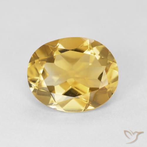 3.84ct 자연스러운 골든 황수정, 타원형, VVS
