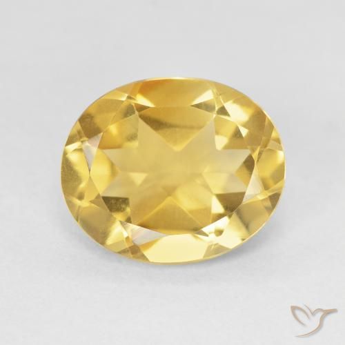 4.13ct 자연스러운 미디엄 골든 황수정, 타원형, VVS-VS