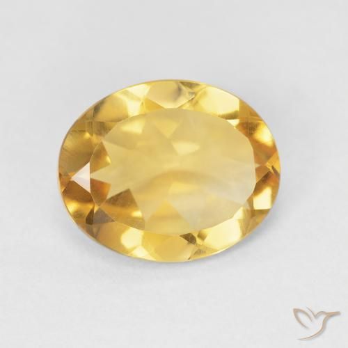 3.47ct 자연스러운 Medium Light Orange-Gold 황수정, 타원형, VVS-VS