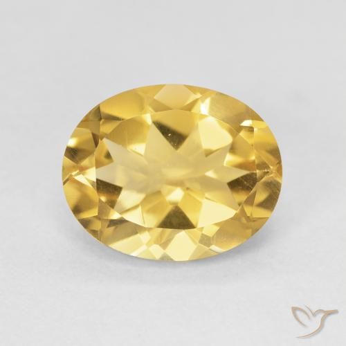 3.63ct 자연스러운 딥 골드 황수정, 타원형, VVS-VS