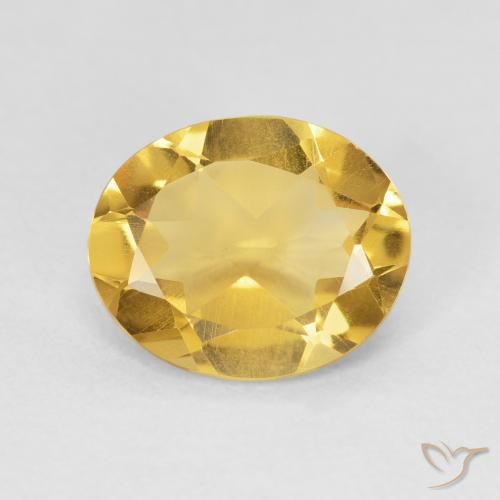 3.61ct 자연스러운 골든 황수정, 타원형, VVS-VS