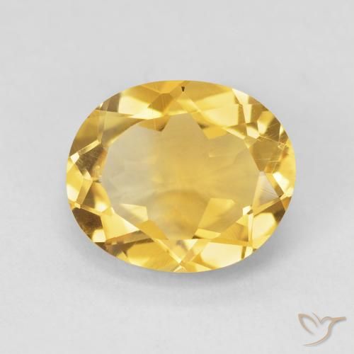 4.44ct 자연스러운 골든 황수정, 타원형, VVS-VS