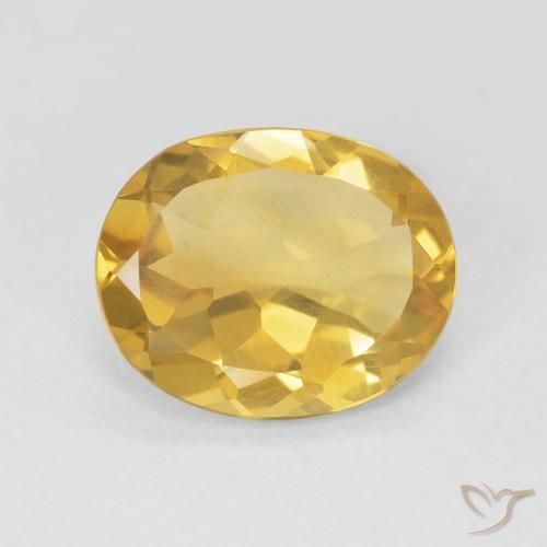3.34ct 자연스러운 골든 오렌지 황수정, 타원형, VVS-VS