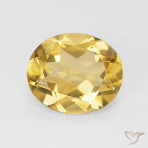 4.23ct 자연스러운 골든 황수정, 타원형, VVS-VS