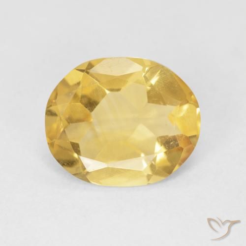 2.96ct 자연스러운 미디엄 골든 황수정, 타원형, VVS-VS
