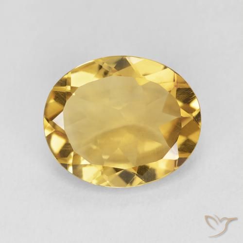 3.76ct 자연스러운 골든 황수정, 타원형, VVS-VS