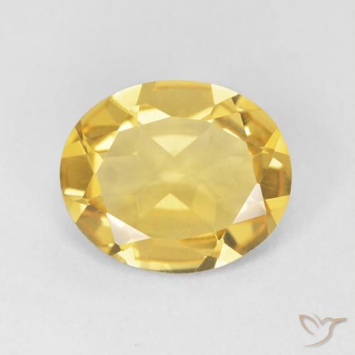 3.71ct 자연스러운 골든 오렌지 황수정, 타원형, VVS-VS