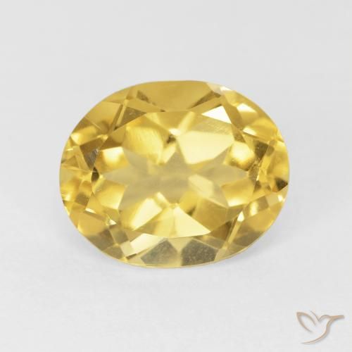4.24ct 자연스러운 골든 오렌지 황수정, 타원형, VVS-VS