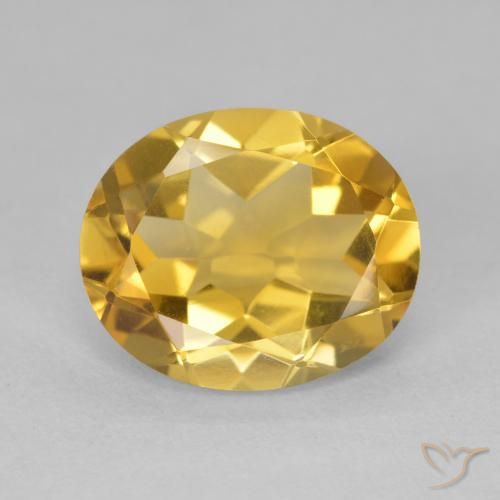 4.06ct 자연스러운 골든 황수정, 타원형, VVS