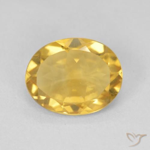 3.15ct 자연스러운 골든 황수정, 타원형, VVS