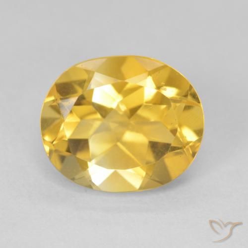 4.67ct 자연스러운 골든 황수정, 타원형, VVS