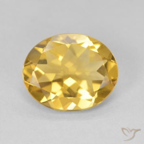 3.60ct 자연스러운 골든 황수정, 타원형, VVS
