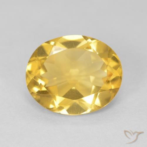 4.08ct 자연스러운 미디엄 골든 황수정, 타원형, VVS