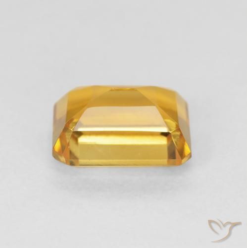 1.62캐럿 천연 Medium Light-Golden 황수정, 옥타곤 / 에메랄드 컷, VVS-VS