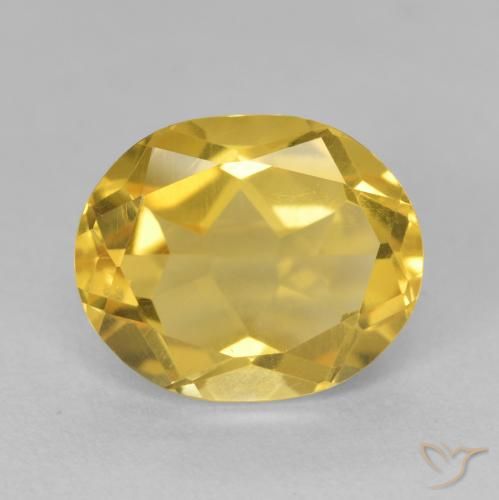 4.30ct 자연스러운 골든 황수정, 타원형, VVS