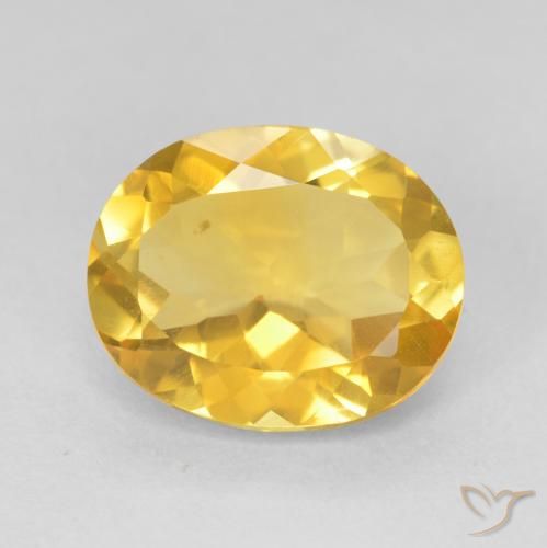 4.05ct 자연스러운 미디엄 골든 황수정, 타원형, VVS