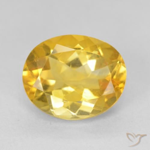 4.12ct 자연스러운 미디엄 골든 황수정, 타원형, VVS
