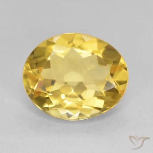 4.11ct 자연스러운 골든 오렌지 황수정, 타원형, VVS