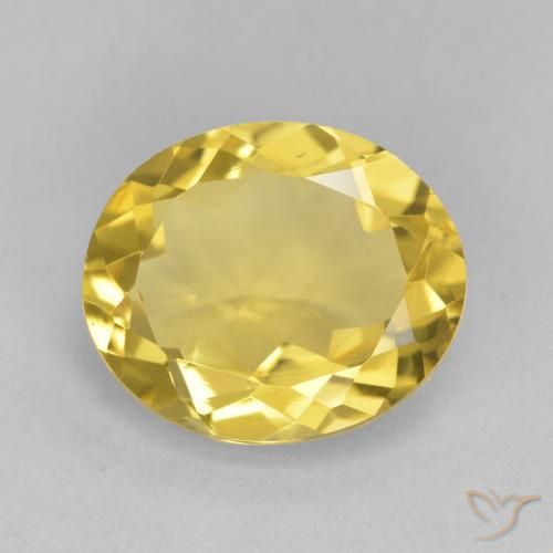 3.78ct 자연스러운 미디엄 골든 황수정, 타원형, VVS