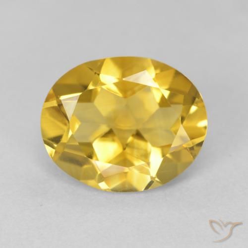 3.66ct 자연스러운 미디엄 골든 황수정, 타원형, VVS