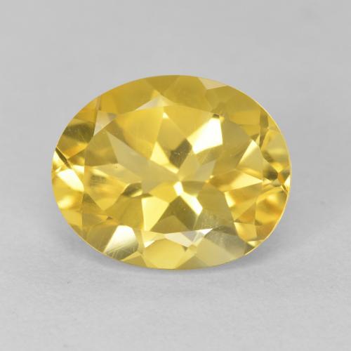 4.15ct 자연스러운 미디엄 골든 황수정, 타원형, VVS