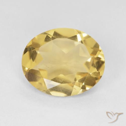 3.64ct 자연스러운 금 황수정, 타원형, VS