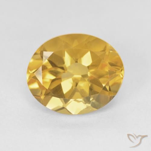 4.70ct 자연스러운 금 황수정, 타원형, VVS
