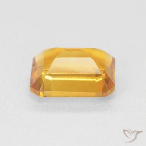 1.65캐럿 천연 Medium Light-Golden 황수정, 옥타곤 / 에메랄드 컷, VVS