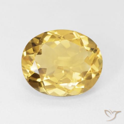 4.20ct 자연스러운 미디엄 골든 황수정, 타원형, VVS