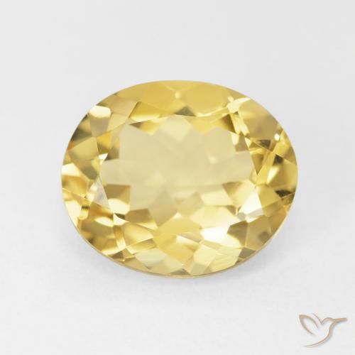 4.36ct 자연스러운 투스카니 옐로우 황수정, 타원형, VVS