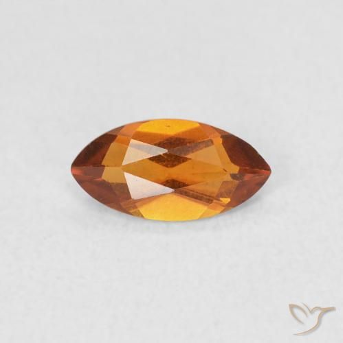 0.46ct 자연스러운 오렌지 브라운 황수정, 보석, VS