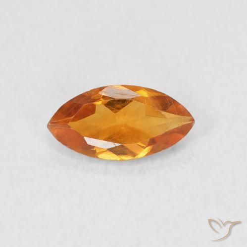 0.53ct 자연스러운 미디엄 오렌지 황수정, 보석, VS