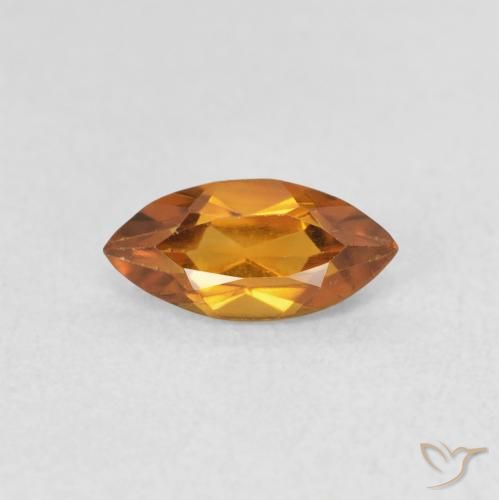0.52ct 자연스러운 미디엄 오렌지 황수정, 보석, VS