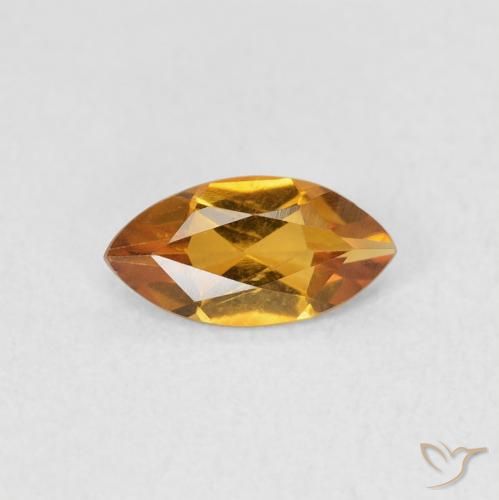 0.48ct 자연스러운 미디엄 오렌지 황수정, 보석, VS